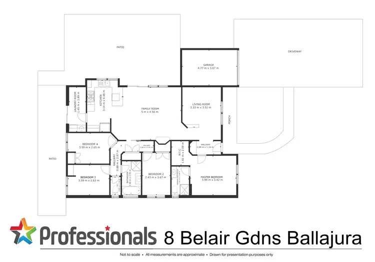 Floorplan of Homely house listing, 8 Belair Gardens, Ballajura WA 6066