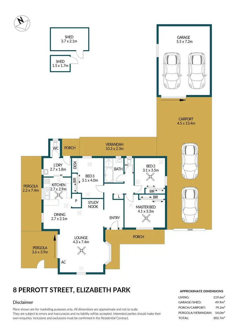 Floorplan of Homely house listing, 8 Perrott Street, Elizabeth Park SA 5113