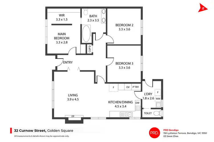 Floorplan of Homely house listing, 32 Curnow Street, Golden Square VIC 3555