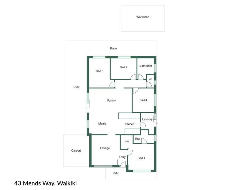 Floorplan of Homely house listing, 43 Mends Way, Waikiki WA 6169