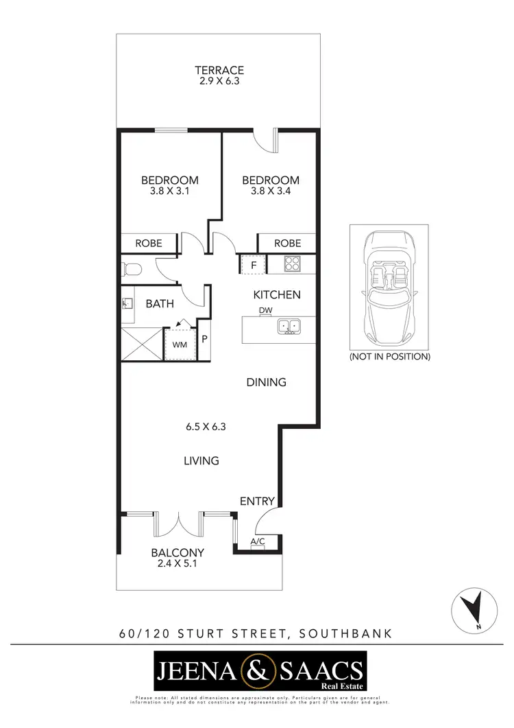 Floorplan of Homely apartment listing, 60/120 Sturt Street, Southbank VIC 3006