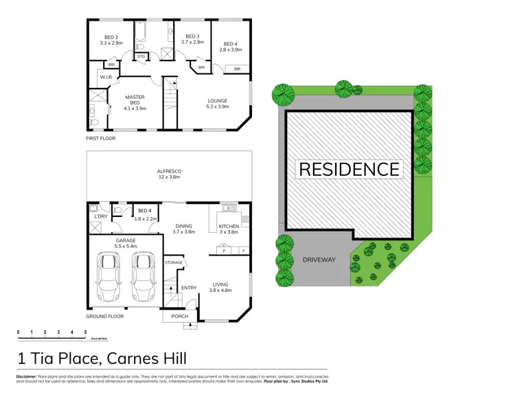 Floorplan of Homely house listing, 1 Tia Place, Carnes Hill NSW 2171