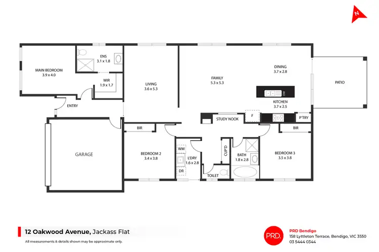 Floorplan of Homely house listing, 12 Oakwood Avenue, Jackass Flat VIC 3556