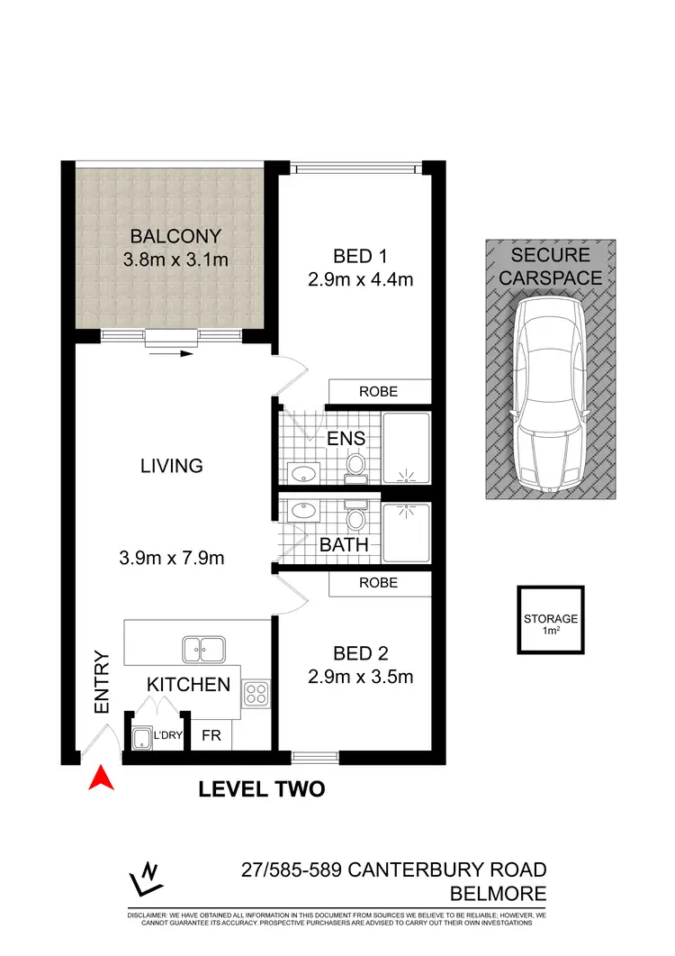 Floorplan of Homely apartment listing, 27/585-589 Canterbury Road, Belmore NSW 2192