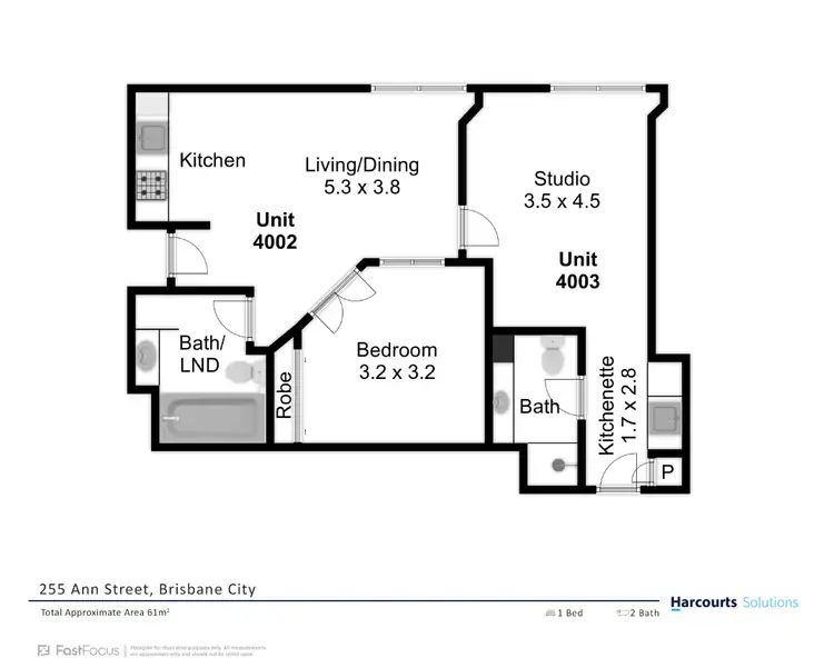 Floorplan of Homely apartment listing, 4002-4003/255 Ann Street, Brisbane City QLD 4000