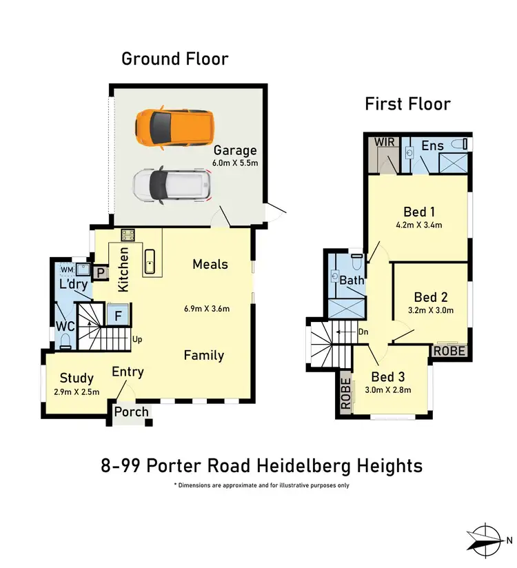 Floorplan of Homely townhouse listing, 8/99 Porter Road., Heidelberg Heights VIC 3081