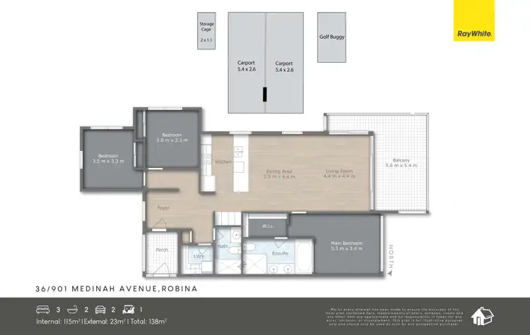 Floorplan of Homely townhouse listing, 36/901 Medinah Avenue, Robina QLD 4226