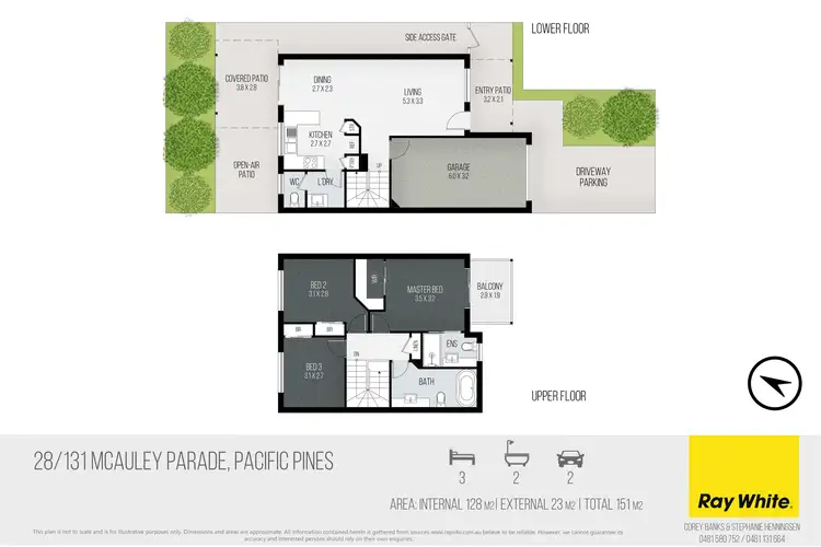 Floorplan of Homely townhouse listing, 28/131 Mcauley Parade, Pacific Pines QLD 4211