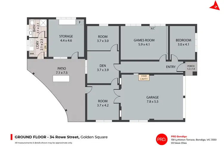 Floorplan of Homely house listing, 34 Rowe Street, Golden Square VIC 3555