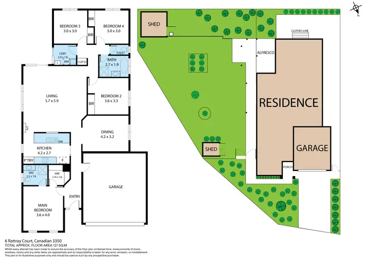 Floorplan of Homely house listing, 6 Rattray Court, Canadian VIC 3350