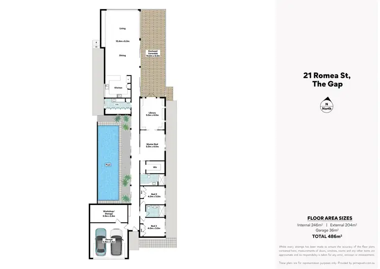 Floorplan of Homely house listing, 21 Romea Street, The Gap QLD 4061