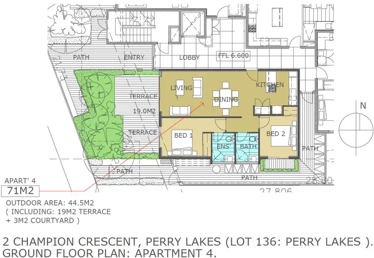 Floorplan of Homely apartment listing, 4/2 Champion Crescent, Floreat WA 6014
