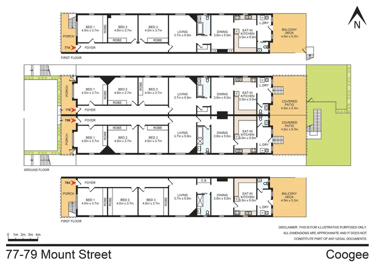 Floorplan of Homely block of units listing, 77-79 Mount Street, Coogee NSW 2034