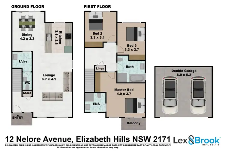 Floorplan of Homely semi-detached listing, 12 Nelore Ave, Elizabeth Hills NSW 2171