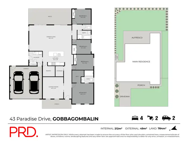 Floorplan of Homely house listing, 43 Paradise Drive, Gobbagombalin NSW 2650
