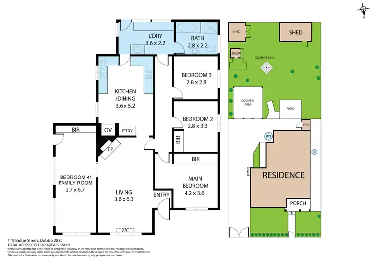 Floorplan of Homely house listing, 119 Bultje Street, Dubbo NSW 2830