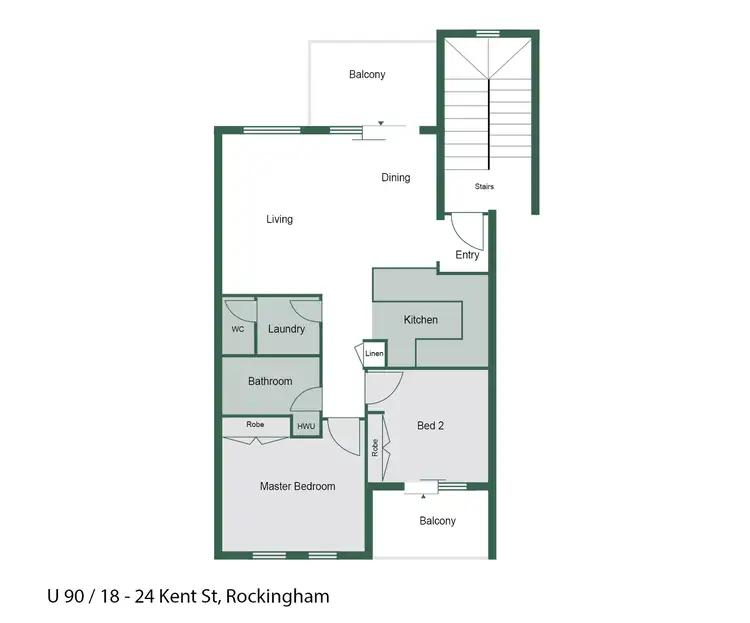Floorplan of Homely apartment listing, 90/24 Kent Street, Rockingham WA 6168