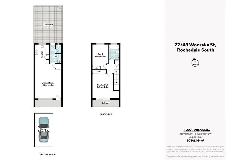 Floorplan of Homely townhouse listing, 22/43 Wooraka Street, Rochedale South QLD 4123