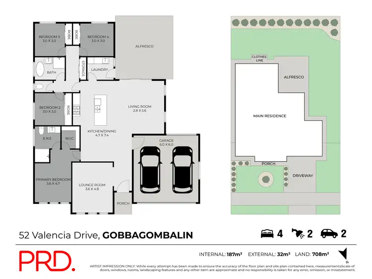 Floorplan of Homely house listing, 52 Valencia Drive, Gobbagombalin NSW 2650