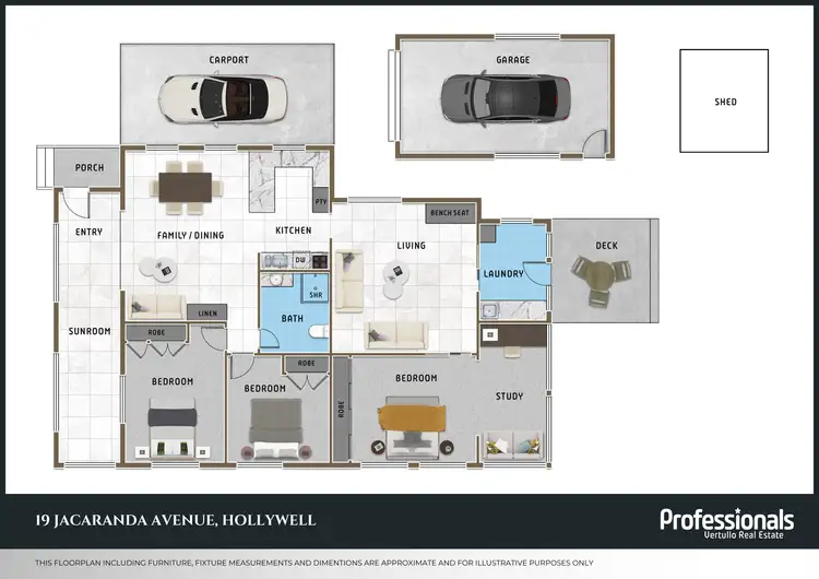 Floorplan of Homely house listing, 19 Jacaranda Avenue, Hollywell QLD 4216