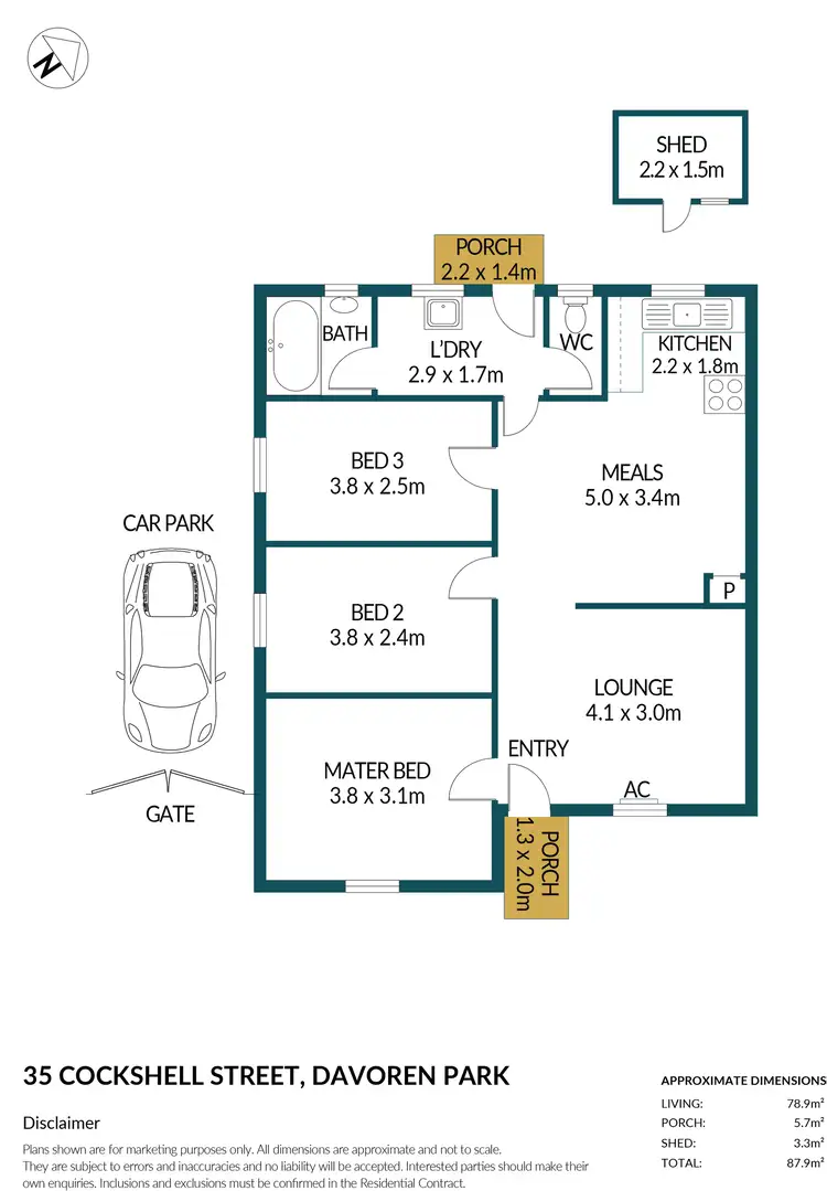 Floorplan of Homely house listing, 35 Cockshell Street, Davoren Park SA 5113