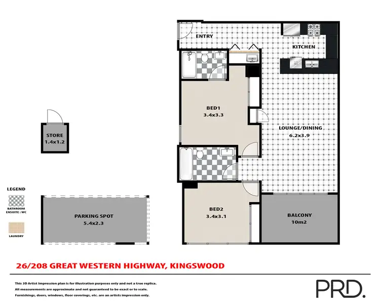 Floorplan of Homely unit listing, 26/206-212 Great Western Highway, Kingswood NSW 2747