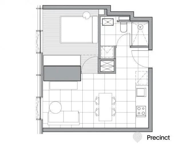 Floorplan of Homely apartment listing, 3008/568 Collins St, Melbourne VIC 3000