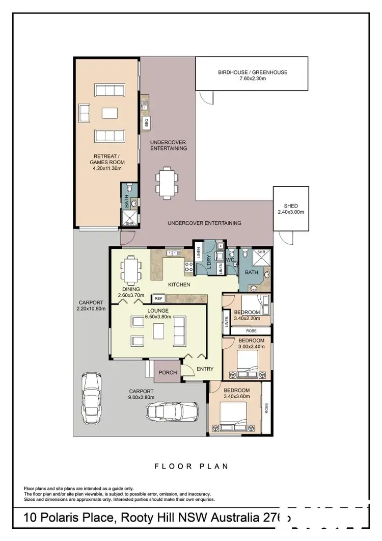 Floorplan of Homely house listing, 10 Polaris Place, Rooty Hill NSW 2766