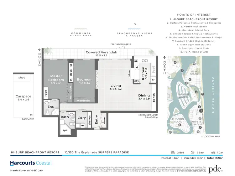 Floorplan of Homely unit listing, 1J/150 The Esplanade, Surfers Paradise QLD 4217