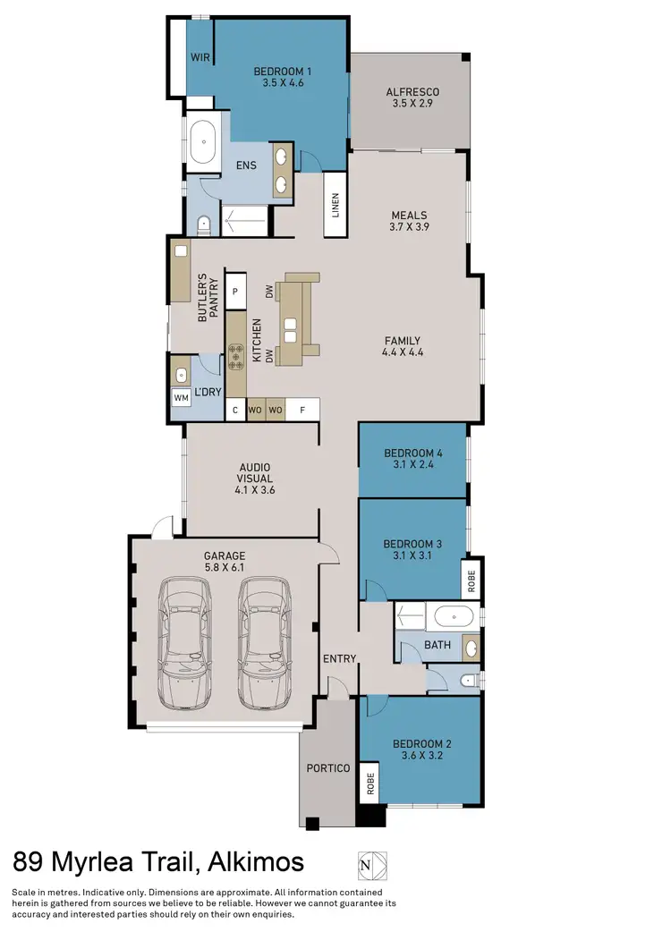 Floorplan of Homely house listing, 89 Myrlea Trail, Alkimos WA 6038