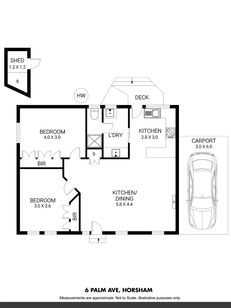 Floorplan of Homely house listing, 6 Palm Avenue, Horsham VIC 3400