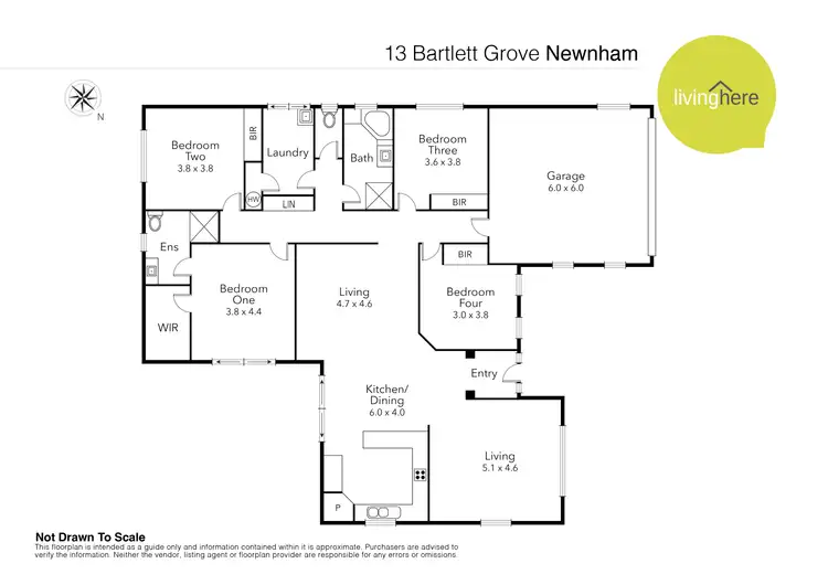 Floorplan of Homely house listing, 13 Bartlett Grove, Newnham TAS 7248