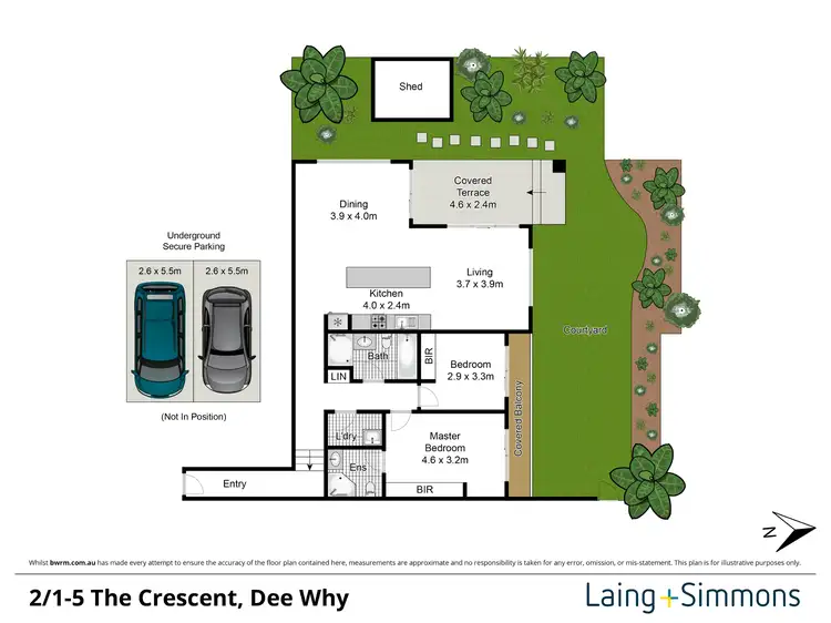 Floorplan of Homely unit listing, 2/1-5 The Crescent, Dee Why NSW 2099