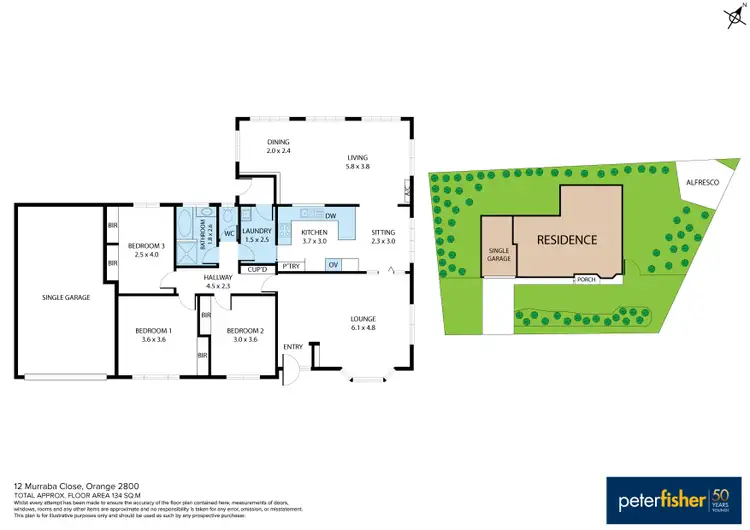 Floorplan of Homely house listing, 12 Murraba Close, Orange NSW 2800