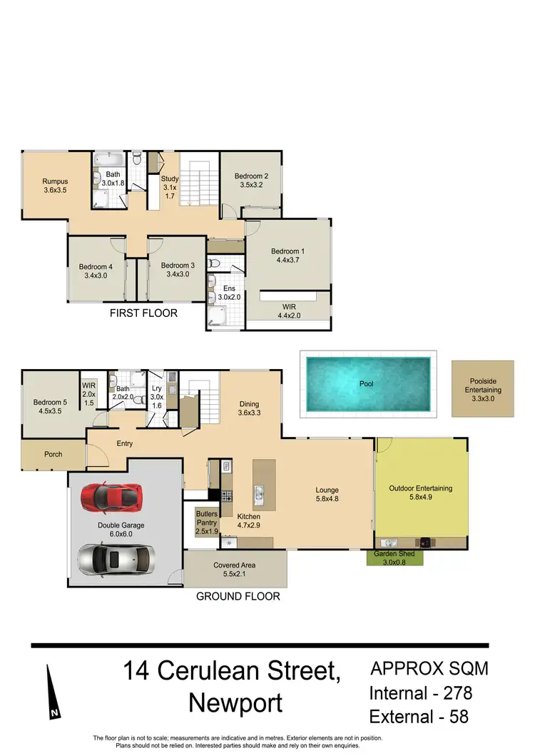 Floorplan of Homely house listing, 14 Cerulean Street, Newport QLD 4020