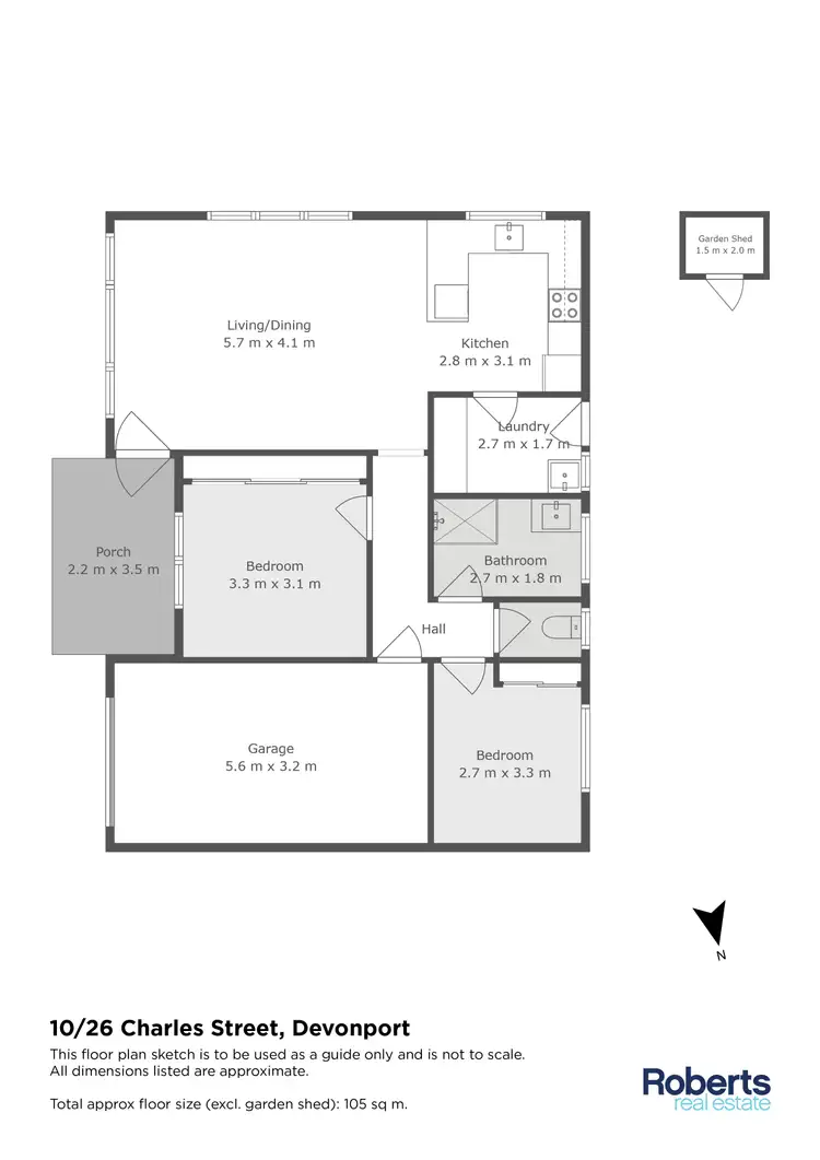 Floorplan of Homely unit listing, 10/26 Charles Street, Devonport TAS 7310
