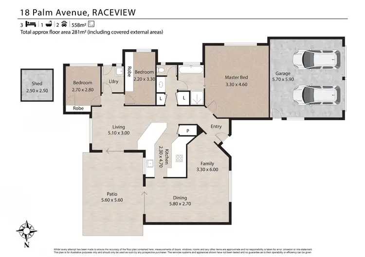 Floorplan of Homely house listing, 18 Palm Avenue, Raceview QLD 4305