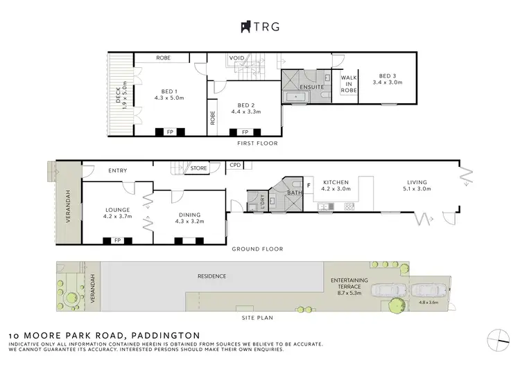 Floorplan of Homely house listing, 10 Moore Park Road, Paddington NSW 2021