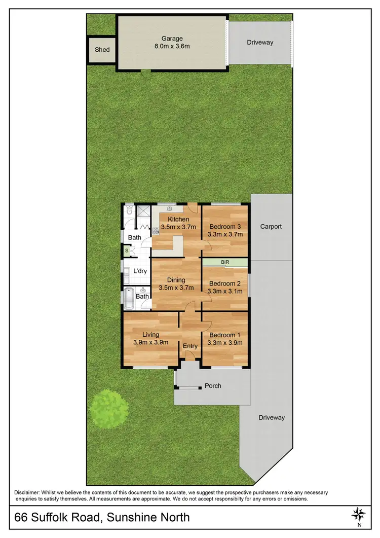 Floorplan of Homely house listing, 66 Suffolk Road, Sunshine North VIC 3020