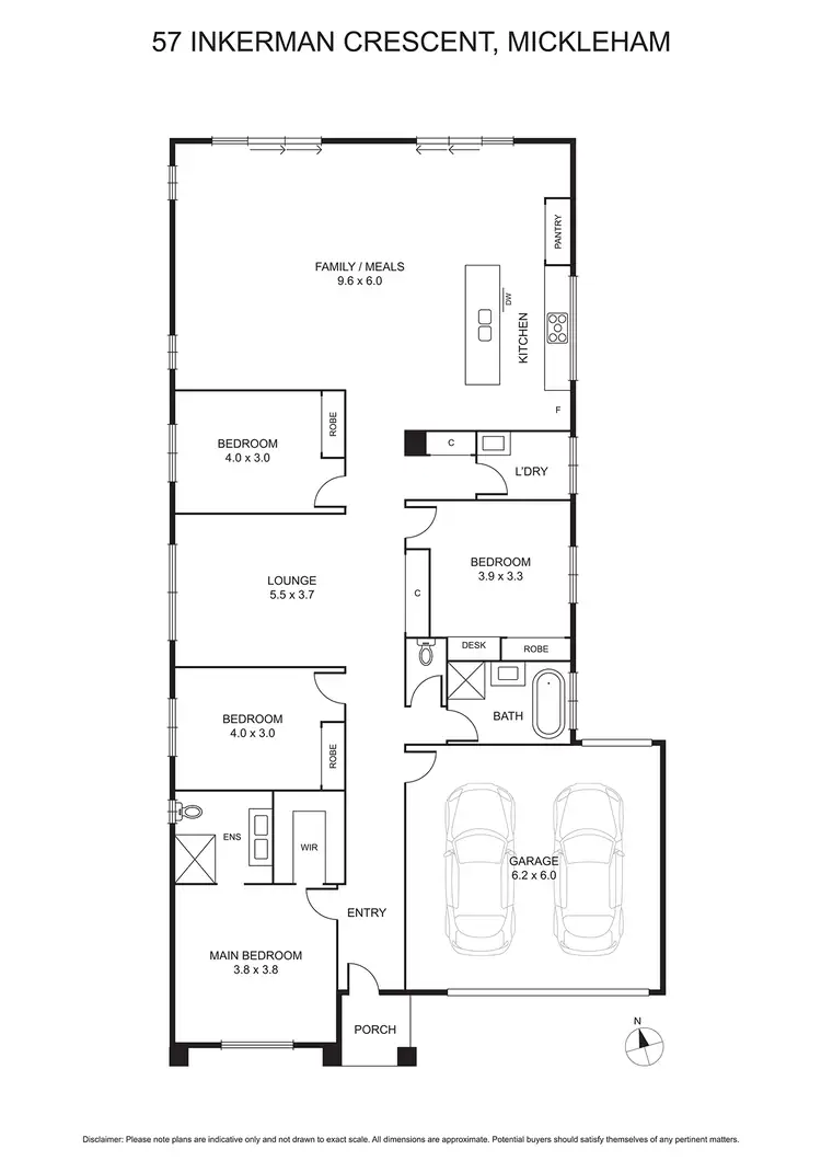 Floorplan of Homely house listing, 57 Inkerman Crescent, Mickleham VIC 3064