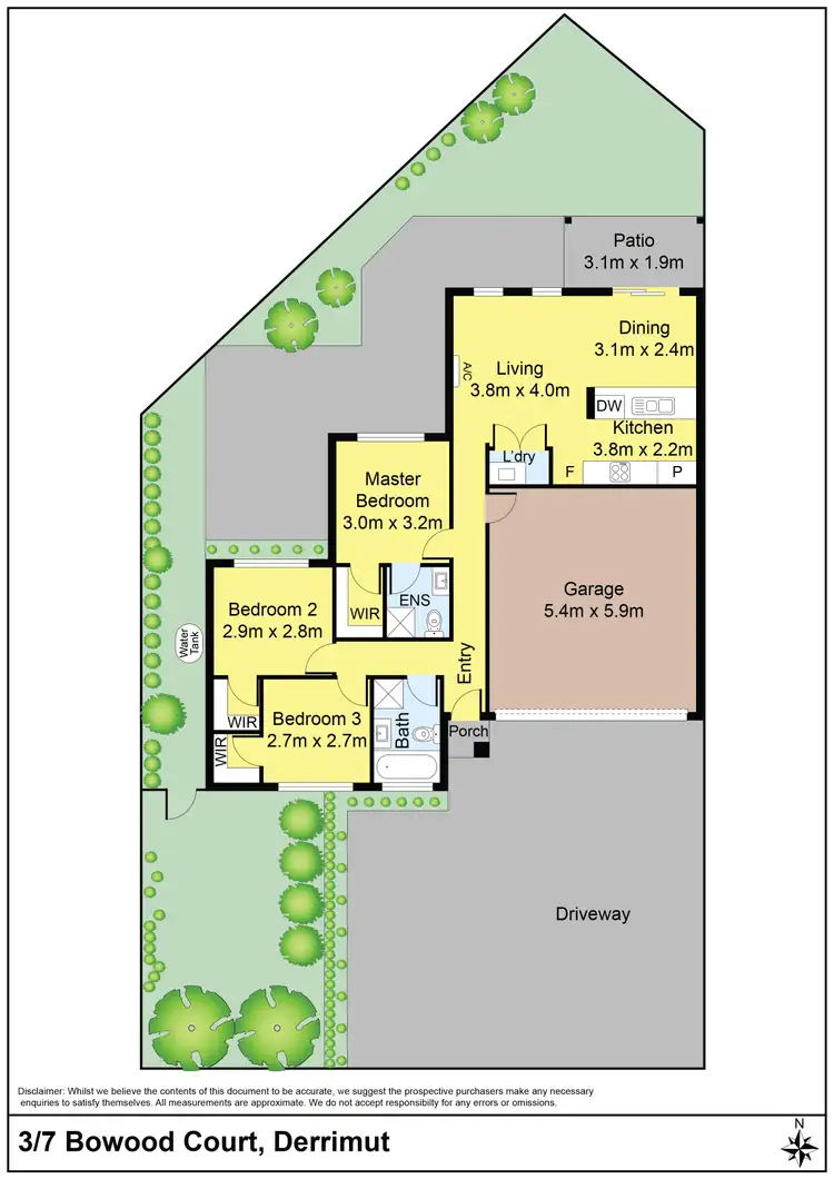 Floorplan of Homely unit listing, 3/7 Bowood Court, Derrimut VIC 3026