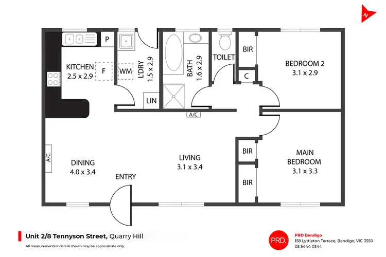 Floorplan of Homely house listing, 2/8 Tennyson Street, Quarry Hill VIC 3550
