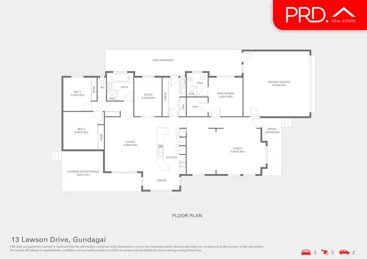 Floorplan of Homely house listing, 13 Lawson Drive, Gundagai NSW 2722