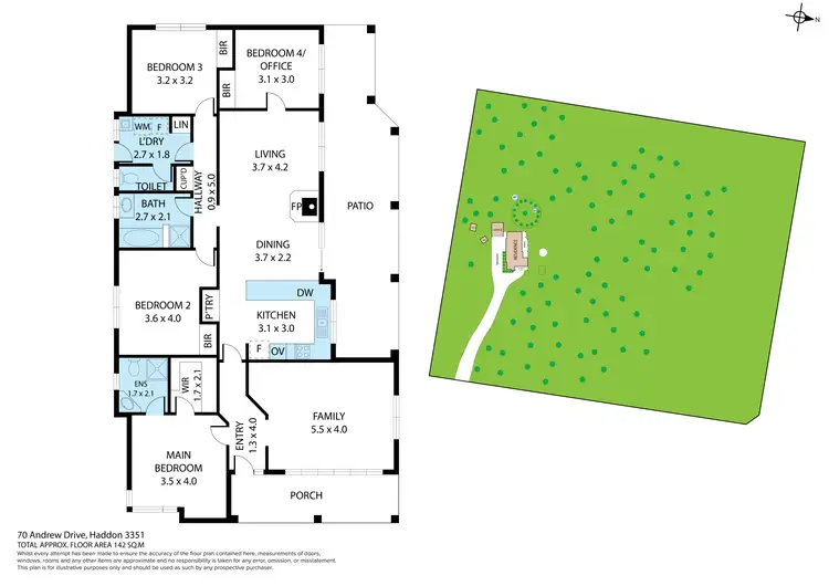 Floorplan of Homely house listing, 70 Andrew Drive, Haddon VIC 3351