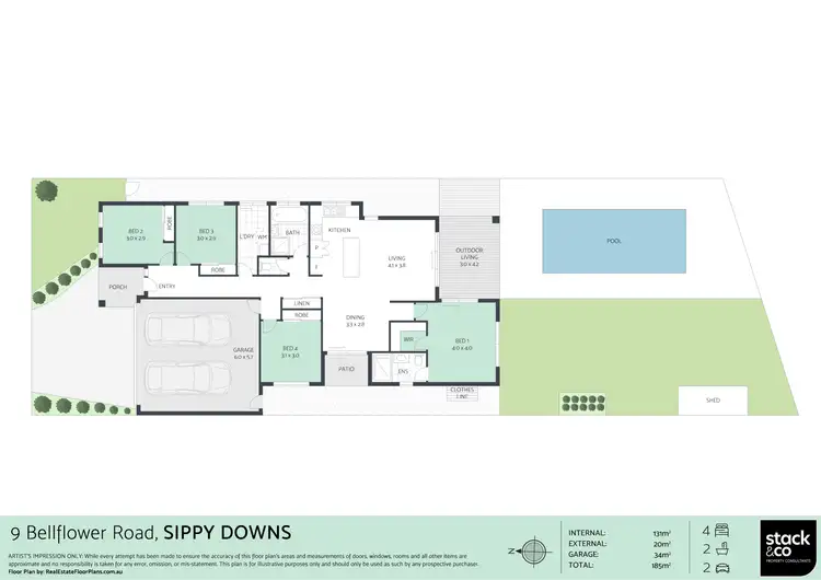 Floorplan of Homely house listing, 9 Bellflower Road, Sippy Downs QLD 4556