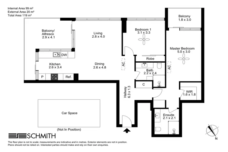 Floorplan of Homely apartment listing, 805/76 Musgrave Street, Coolangatta QLD 4225