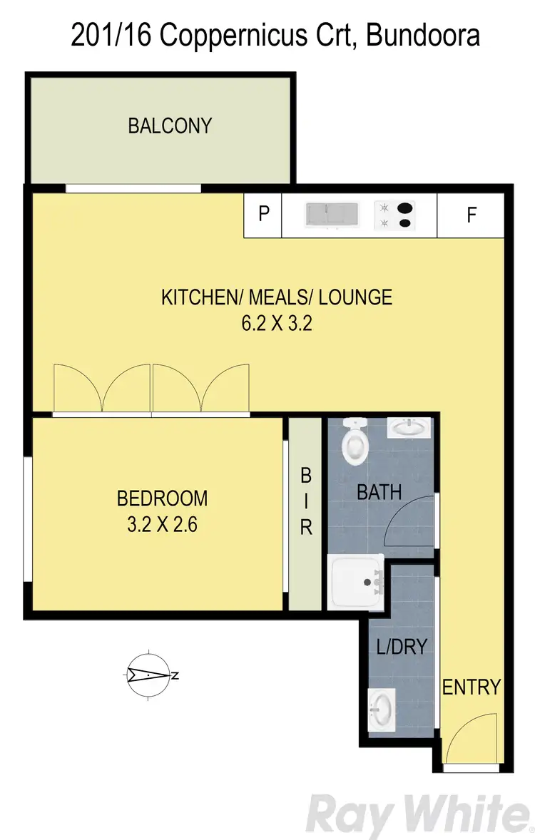 Floorplan of Homely apartment listing, 201/16 Copernicus Crescent, Bundoora VIC 3083