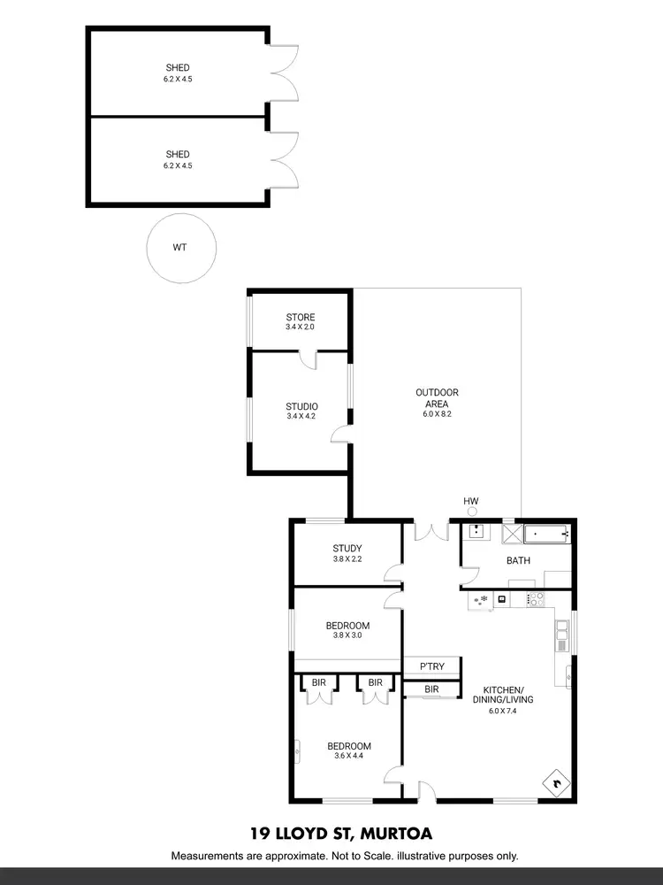 Floorplan of Homely house listing, 19 Lloyd Street, Murtoa VIC 3390