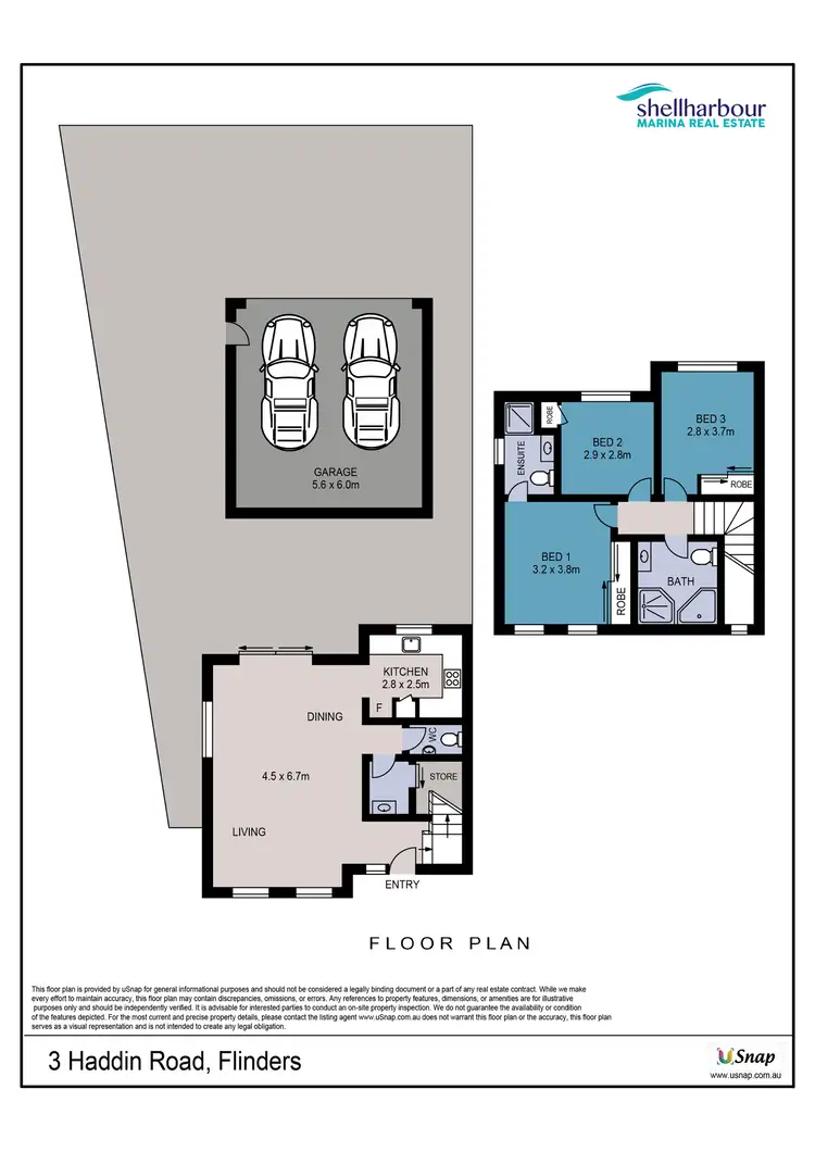 Floorplan of Homely house listing, 3 Haddin Road, Flinders NSW 2529