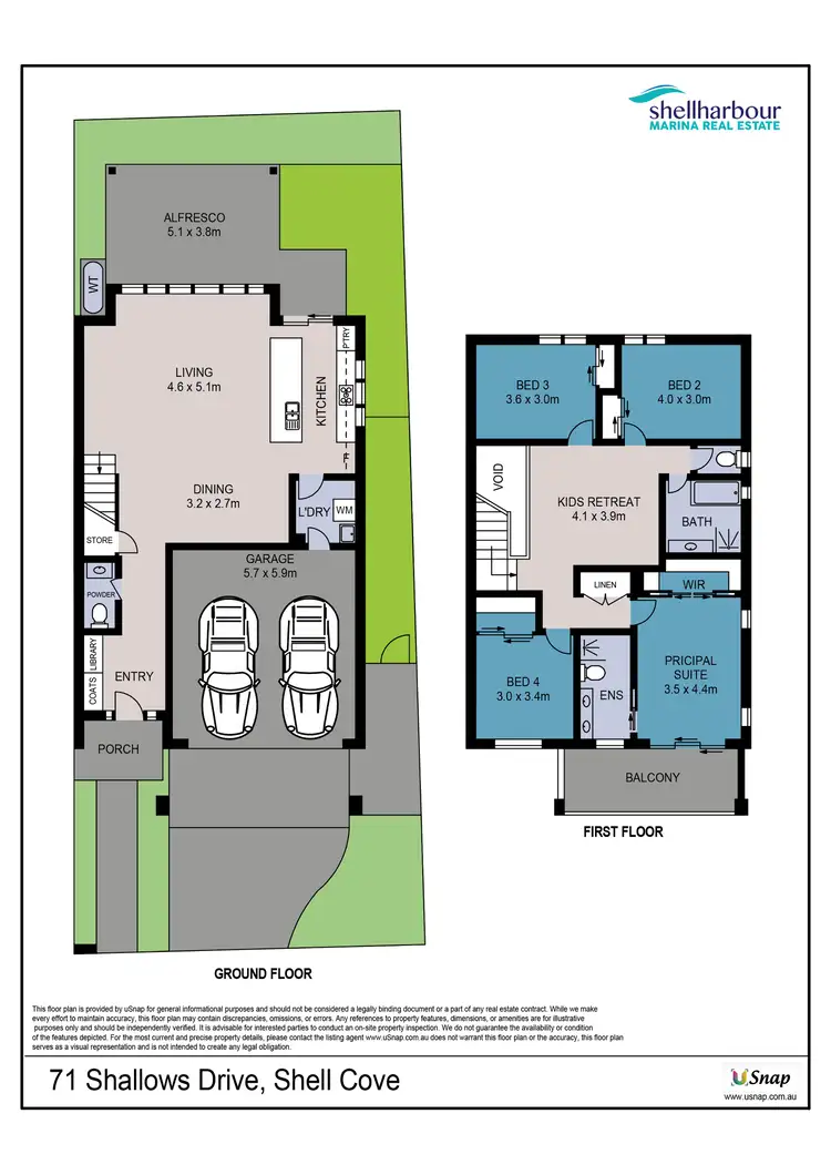 Floorplan of Homely house listing, 71 Shallows Drive, Shell Cove NSW 2529